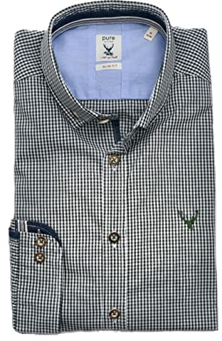 Pure Karo-Hemd Slim Fit