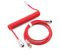 Glacier Elite Premium Quality Braided USB Coiled Cable for Keyboard (Red)