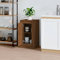 Homgoday Anrichte Küche Sideboard Wohnzimmer Anrichte Küche Anrichte Wohnzimmer Anrichte und Anrichte Küche Platzsparende Anrichte Eiche Braun 37,5 x 35,5 x 67,5 cm aus mehrschichtigem Holz