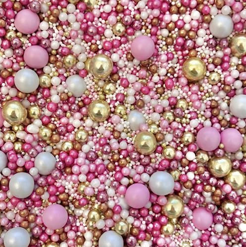 Pink gold white sprinkles edible pearls for baking chocolate balls cupcake cake toppers biscuits decoration easter bright hen party bridal baking PARTY GIRL