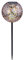LED Solar Steck Strahler Kugel Design Außen Leuchte Garten Erdspieß Deko Lampe rost Silber antik, Farbe:Silber antik