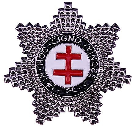 In Hog Signo Vinoes Metall Brosche Pin Mosonic Ritter Templer Brosche Blume Form Medaille Zubehör
