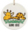 Weihnachtsbaumschmuck 7.3 cm, Personalisierter Name Giraffe Runde Keramik Ornament Premium Christbaumschmuck Anhänger Mode Weihnachtsanhänger Für Weihnachten Neujahr Geschenk Party