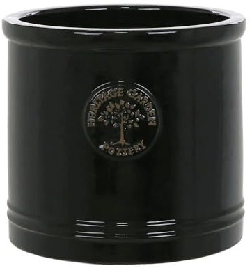 Woodlodge 38cm Black Heritage Cylinder Pot