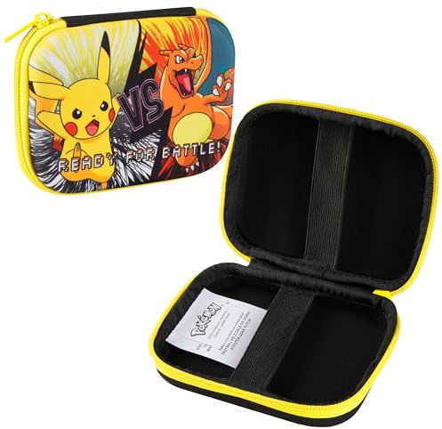 Pokemon Pokémon Boite Rangement Cartes, Classeur Carte Etui Rigide Zippé 200+ Cartes Idee Cadeau pour Gamer