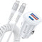 Syncwire USB C Car Charger [PD 45W & QC 45W] Fast Charging Adapter With Coiled Type C Cable Compatible With iPhone 15/15 Pro Max, Samsung S23/S22, Google Pixel 7, etc