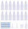 15 Stück Liquid Flaschen 20ml, Tropfflasche Leer Plastikflaschen Quetschflaschen Reiseflasche Dosierflasche mit Kindersicherung Deckel Inkl. Trichter Messbecher Etiketten (20ml)