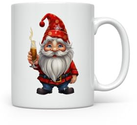 MAXIKIWI - Tasse à café ou thé en céramique lisse et durable pour la maison ou le bureau – Parfait pour toutes les occasions – Nain mignon Happy Everything – 350 ml C3M004095