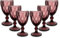 ARCA, Set di 6 Calici in Pasta di Vetro, per 6 Persone, Bicchieri Ideali per la Tavola, Resistenti e Duraturi, Lavabili in Lavastoviglie, Collezione Melody, Colore Porpora, 330 ml
