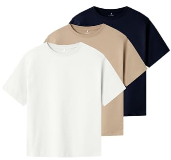 NAME IT Jungen Nkmvobbo 3p Ss Loose Top Noos Nkmvobbo 3P Ss Loose Top Noos (3er Pack)
