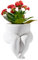 INIFLM Little Fat Leg Vase, White Modern Abstract Flower Ceramic Vase Body Shaped Small Flower Vase Unique Planter Pots Boho Vase, for Coffee Table Dining Table Centerpiece Home Decor