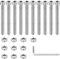 10 Pcs Vis M8 Boulons et Écrous, Vis à Tête Cylindrique à Six Pans Creux, Vis et Écrous, Vis à Six Pans Creux, Boulons à Tête Hexagonale, Vis à Métaux en Acier Inoxydable (M8x100mm)