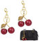 Cosmeria 2 Stück Kirsch-Schlüsselanhänger, Modischer Taschen- oder Schlüssel-Accessoire, Personalisierter Bag Charm, Geschenk für Frauen