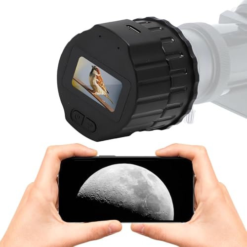 Wi Fi Telescope Camera, 4 Million Pixel HD Wire Less Digital Telescope Eyepiece Camera, Digital Telescope Camera for 25mm-50mm Scopes, Astrophotography Camera, Planetary and Bird