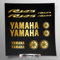 Aufkleber-Set kompatibel mit Tank und Motorradhelm, vorgeschnittenes Vinyl, einfache Anbringung, Schriftzug Logos, Stickersland® – R125 R15 (mattes Metallic-Gold)