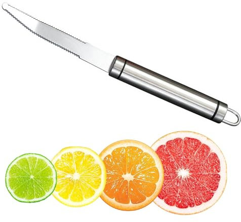 Ghzste Grapefruitmesser aus Edelstahl, Orangen- und Zitrusschäler, Kreative Messer mit Gebogener Klinge, Zitronenschneider, Grapefruitmesser, Haushalts-Obstschneider, Küchenschälwerkzeuge