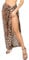 ZAMXHUG Damen Sarong Pareo für den Strand, Strand Wrap Sarong Lang Cover Up Chiffon Badeanzug Wickelröcke Pareo für den Strand Bikini Swimsuit, Leopardenmuster, zum Tragen über Badeanzügen