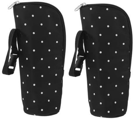HEMOTON 2pcs Insulated Bottle Bag Cooler Bag Travel Insulation for Milk Bottle Portable Warmer