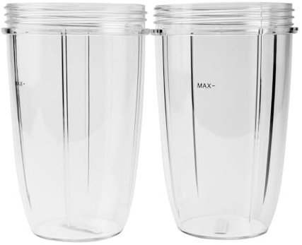 2PCS Replacement Juicer Cups Clear Mugs Blender Cups Juicer Mixer Replacement Parts Compatible with Nutribullet 600W 900W Blenders(32oz)