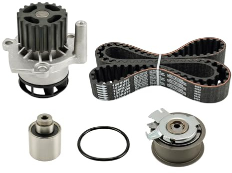 Fesuda Juego de correas dentadas con bomba de agua - Apto para VW Golf V / (2001-2010), A3 (8P1) 1.9 TDI (2003-2010), Seat Leon (1P1) (2005-2010), OE WK3017