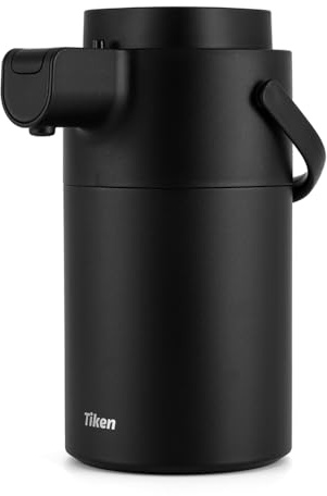 Tiken 3L Pumpkanne Thermoskanne Edelstahl Doppelwandige Vakuum Isolierkanne