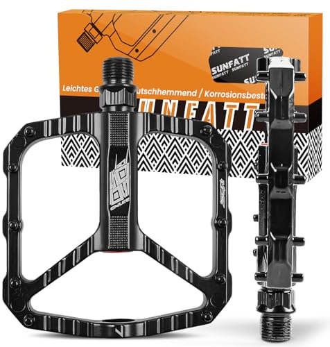 SUNFATT Pedale Fahrrad Set,9/16-Zoll fahrradpedale,rutschfeste,wasserdichte,staubgeschützte und leichte MTB Pedale,Für Rennrad,Mountainbike,BMX,E-Bike