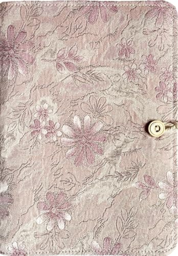 ipoul A5-Ordner, 6-Ring-Ordner, nachfüllbares Notizbuch, Stickerei-Tagebuch, liniertes Notizbuch, liniertes Papier, Reisetagebuch, Geschenk für Frauen, Planer-Ordner, Daisy-Geschenke, Pink