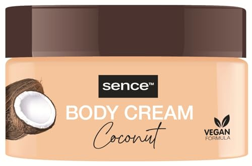 Kokos Bodylotion Vegan Körpercreme Feuchtigkeitsspendende Pflege für Haut & Körper, Damen und Herren, Coconut Bodycreme, Sence Beauty und Kosmetik (1 × 200 ml)