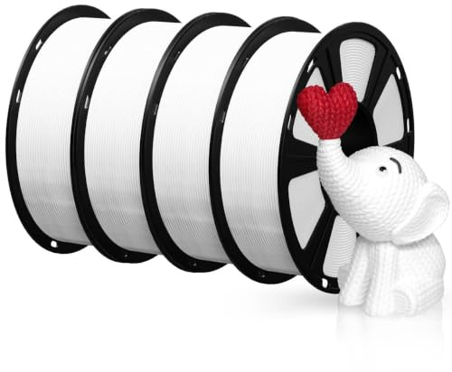 GEEETECH PETG Filament 1.75 mm, petg Weiß 4kg Spule, Hochfestes 3D Drucker Filament PETG
