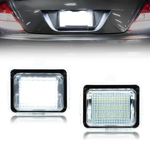 GSOWO LED Kennzeichenbeleuchtung für C-Klasse W204 C204 S204 CLS-Klasse W204 E-Klasse W212 C207 S212 S-Klasse W221 C216 SL-Klasse R231, [18 SMD Chips] Hochwertige Langlebige Nummernschildbeleuchtung