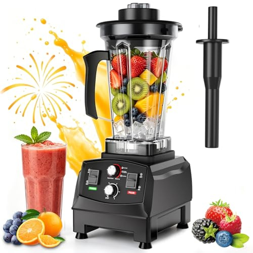 TAIMIKO Commercial Blender Smoothie Maker with 2.2L Blending Jar with Timer