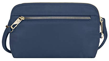 Travelon Women's Anti-Theft Tailored Convertible Crossbody Clutch Cross Body Bag, Sapphire, One Size