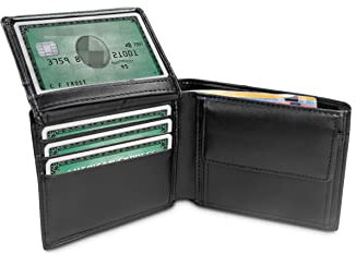TRAVANDO Geldbörse Herren Berlin mit RFID Schutz Geldbeutel schwarz Portemonnaie Portmonaise Geldtasche Brieftasche Hochformat Herrengeldbeutel Herrenbörse Herrengeldbörse Portmonee Geschenk Wallet