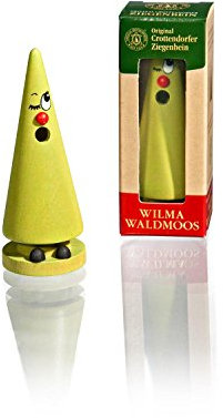 Crottendorfer Räucherkerzen - Räucherfigur/Räuchermännchen - Mini Ziegenbeine - Motiv: Wilma Waldmoos - 9 cm - Made in Germany