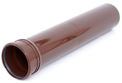 500mm Regenrohr Fallrohr Ablaufrohr Regenrinne KG/HT Rohr DN100 Ø110 (Braun)