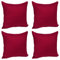 WOLTU® 4X Kissenbezug Kissenhülle 100% Baumwolle mit Reissverschluss, 4er Set Sofakissen Dekokissen Kopfkissen Hülle Bezüge Bezug, 50x50 cm, Bordeaux