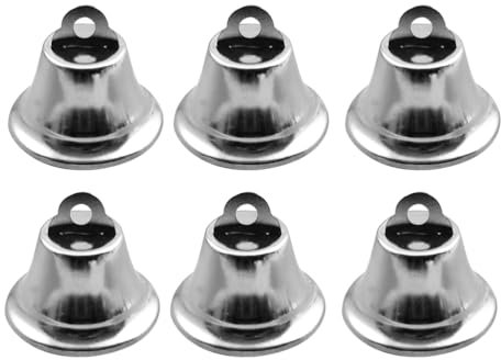 BESTOYARD 10pcs Kleine Glocke Weihnachtsbaum Glöckchen 2.1cm Metall Weihnachtsglocken Christbaumschmuck Christbaumkugel Ornamente (Silber)