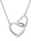 Damen Halskette, 925 Sterling Silber Herz zu Herz Anhänger Kette Schmuck für Für Mutter Frau Mädchen Freundin, Geschenk Verpackung
