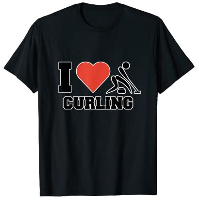 Curling Shirt für Männer und Frauen - I love Curling T-Shirt