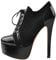 Only maker Zapatos de tacón alto con cordones para mujer, Negro , 46 EU