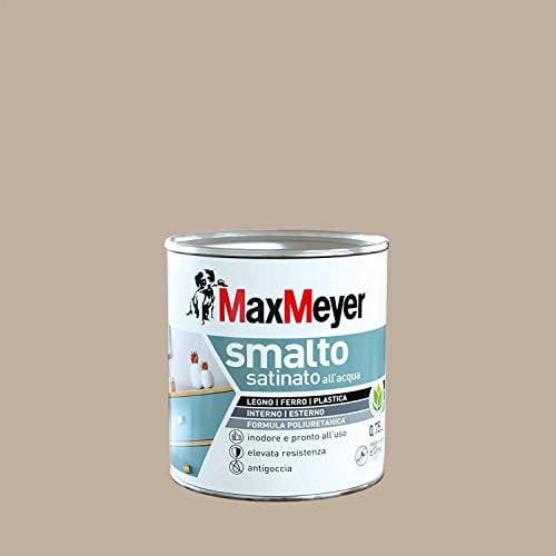 Maxmeyer Smalto All'Acqua Poliuretanico Satinato Tortora 0,75 L