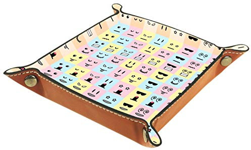 ZORE_FINE5 Faltbares Würfelspiel-Tablett aus Leder, quadratisch, für Schmuck und Uhr, Schlüssel, Münzen, Süßigkeiten, Aufbewahrungsbox mit niedlichem Monster-Mund und Augen