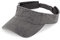 fiebig Juno Visor mit Klettverschuss | One Size Sommercap in vielen Farben aus 100% Baumwolle | Unisex Sommerkappe mit verstellbarem Innenband (One Size, Anthrazit-Washed)