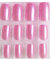 Glam’Up Paris - Faux Ongles - Pleine Couverture - Facile à Utiliser - 24 Faux Ongles par Boîte + Adhésifs Double Face - Forme Carrée XL - N°182 - Rose Fuchsia Paillette