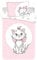 JFabrics Disney Aristocats Bettwäsche-Set für Mädchen und Kinderbett, Hellrosa, 100 x 135 cm - 40 60