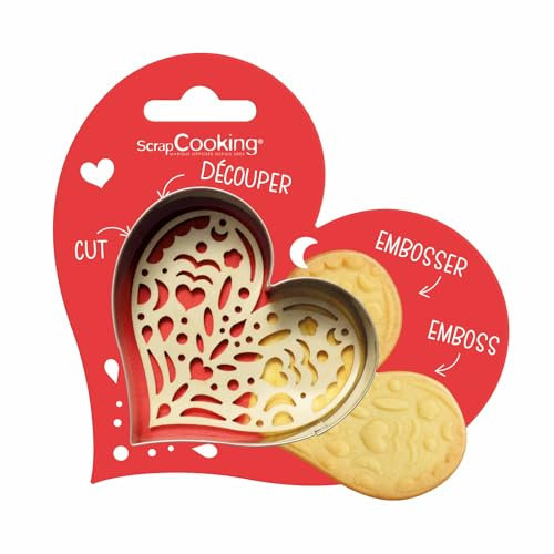 SCRAP COOKING - Cortador + Embosador Madera Corazón