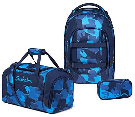 satch Pack Schulrucksack Set 3tlg. mit Sporttasche und Schlamperbox (Troublemaker)