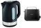 Tefal KO3308 Kunststoff - Edelstahl Wasserkocher | Anti-Kalk Filter | 2.400 W | Assistierende Deckelöffnung | 1.7 L | schwarz & Philips HD2581/90 Toaster, Brötchenaufsatz, 8 Bräunungsstufen, schwarz