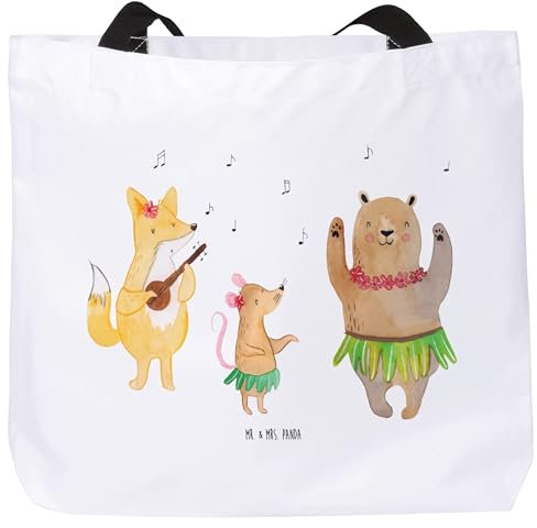 Mr. & Mrs. Panda Shopper Waldtiere Aloha - Geschenk, Tasche, Strandtasche, Freizeittasche, Musik, Tiermotive, Einkaufstasche, lustige Sprüche, Igel,