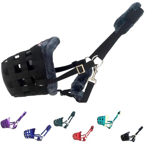 Majestic Ally Maulkorb, gepolstert, Nerz-Fleece, Schwarz